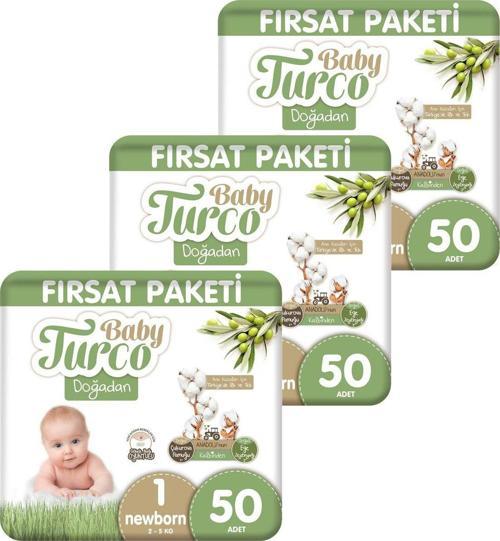 Doğadan Fırsat Paketi Bebek Bezi 1 Numara Newborn (50X3 150 Adet)