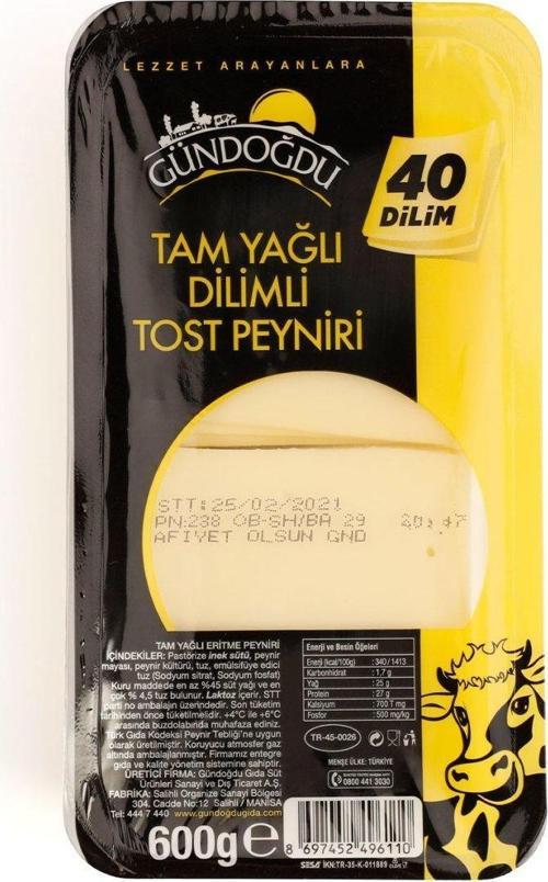 Dilimli Tost Peyniri 600gr