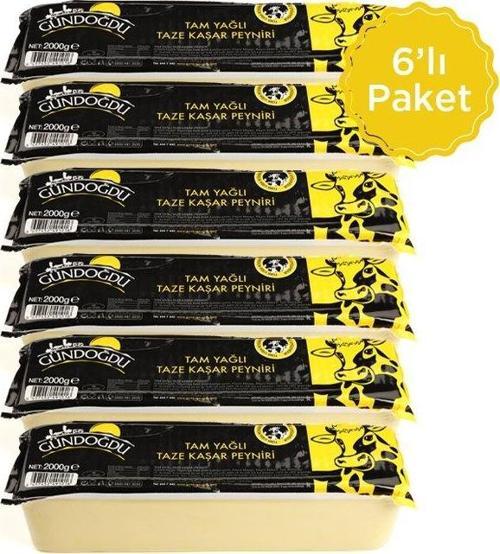 Taze Kaşar Peynir 2000 gr 6'lı