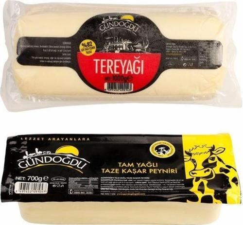 Taze Kaşar Peyniri 700 gr + Silindir Tereyağı 1000 gr Paketi