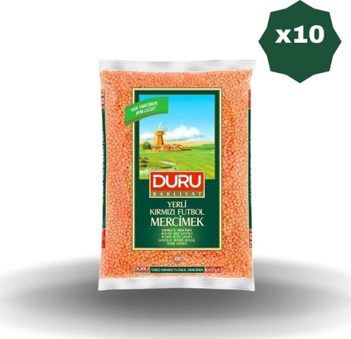 Kırmızı Top Mercimek 1 Kg X 10 Adet