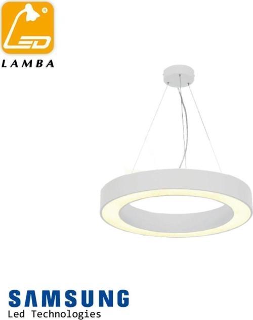 Halka Sarkıt Aydınlatma - 40cm - Beyaz Işık - Gri Kasa