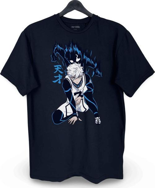 Nagi Blue Lock Baskılı Loose Fit Bisiklet Yaka Unisex Tişört Anime Manga