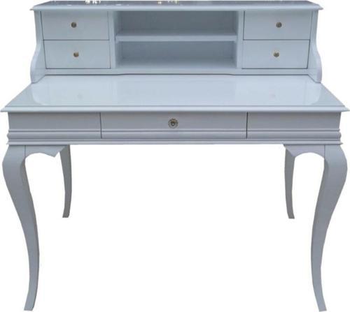 Çalışma Masa 181350 ST Klasik Model BEYAZ Kayın Aslan ayak Porsel Kulp El yapım