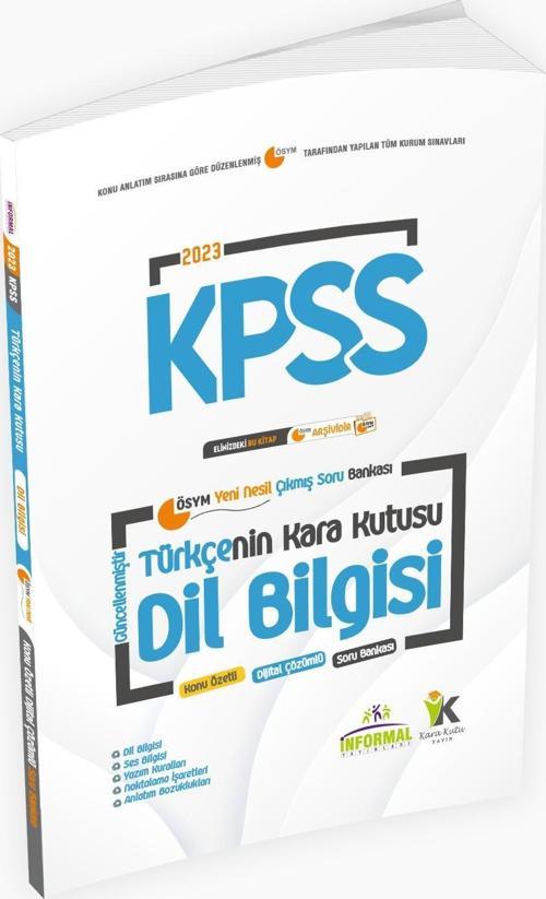 KPSS Türkçenin Kara Kutusu DİL BİLGİSİ Konu Özetli Dijital Çözümlü ÖSYM Çıkmış Soru Bankası