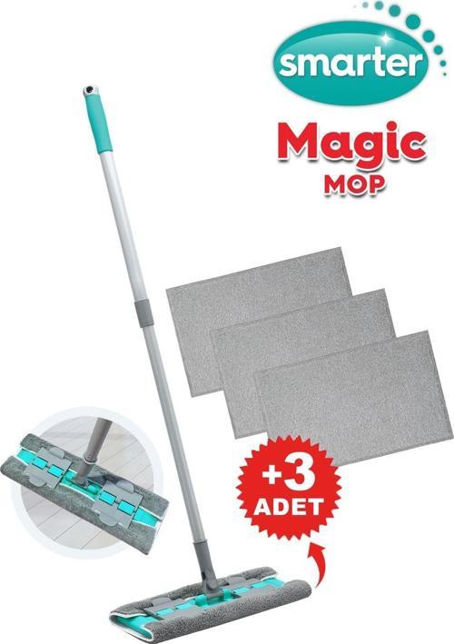 MAGIC MOP + 3 YEDEK PASPAS MANDALLI TEMİZLİK SETİ