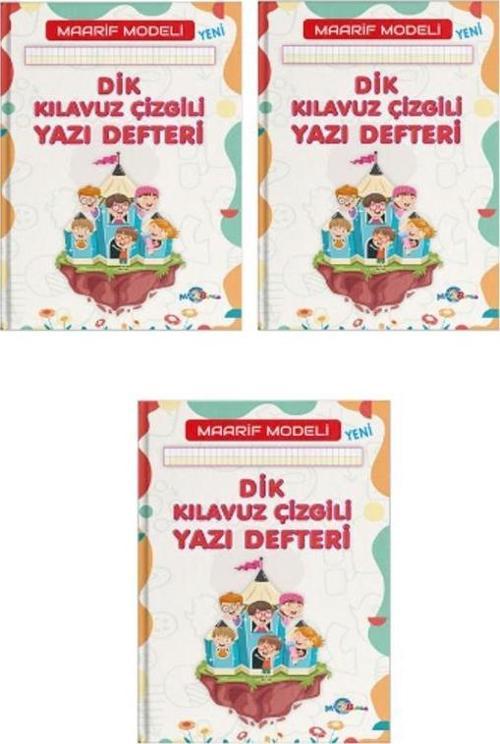 Dik Kılavuz Çizgili Yazı Defteri Yeni Maarif Modeli 3 Adet (Büyük)
