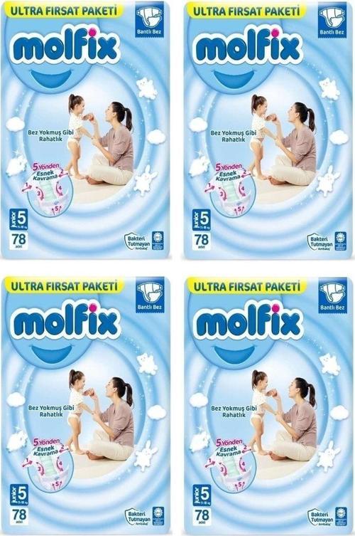 5 Numara 11-18 Kg Junior Ultra Fırsat Paketi 312 Adet Bebek Bezi