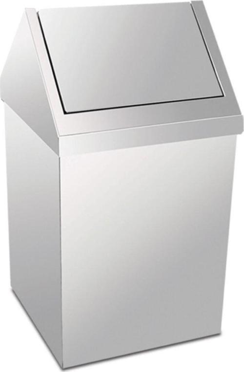 3800-380 Krom Çatı Kapaklı Çöp Kovası Krom 80 LT