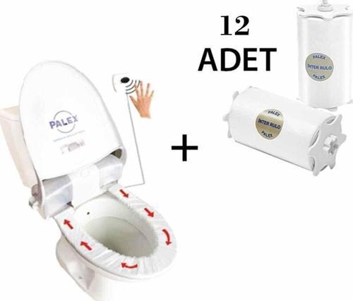 Hijyenik Klozet Kapak Örtüsü Dispenseri + 12 Rulo