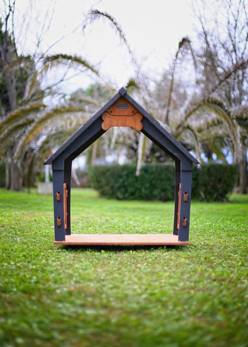 Isı Yalıtımlı Ahşap Köpek Kulübeleri Için Ekstra Gölgelik Çatı Ve Taban (Veranda) Medıum