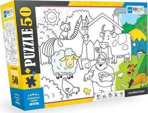 Neşeli Çiftlik 50 Parça Boyanabilir Puzzle BF382