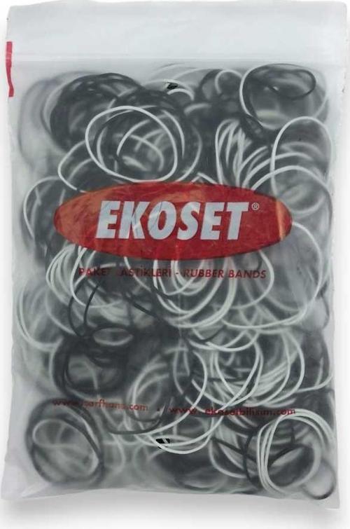 500 Adet Siyah Beyaz Para Lastiği 70mm