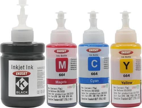 Epson L605 L655 L1455 Uyumlu Renkli Muadil Mürekkep 4 Renk