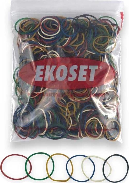 Renkli Kauçuk Toka Lastiği Karışık 6 Renk 40mm 1000 Adet