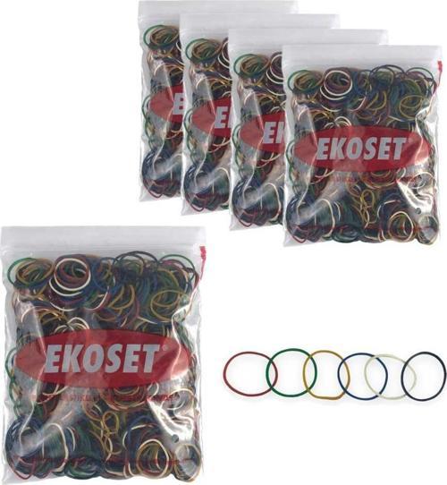 Renkli Kauçuk Toka Lastiği Karışık 6 Renk 40mm 5000 Adet