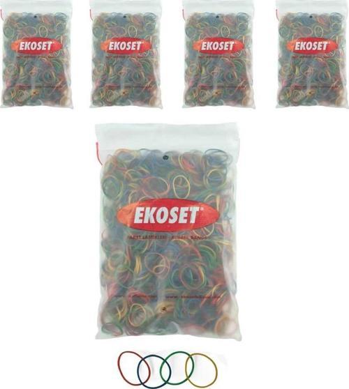 Renkli Küçük Paket Toka Lastiği 4 Renk 40mm 1000li 5 Paket