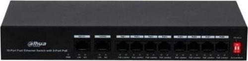 Pfs3010-8Et-65 8 Port Poe 65W 2Fe Uplink Switch Hub