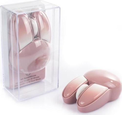 Sevimli Tavşan Kablosuz Pembe Bluetooth Mouse