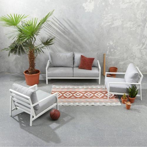 Paris Bahçe Takımı Oturma Grubu Beyaz 2+1+1