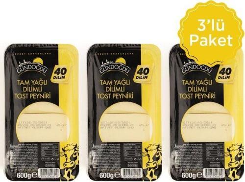 Dilimli Tost Peyniri 600 gr 3'lü
