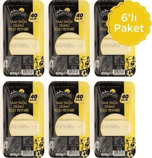 Dilimli Tost Peyniri 600gr 6'lı