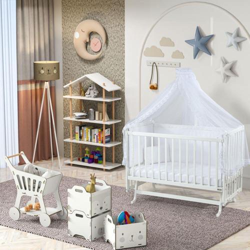 BE-40 Beyaz Elyeza 60X120 Anne Yanı Beşik