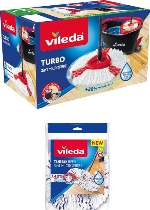 Turbo 2in1 Temizlik Seti + 2 adet 3in1 Yedek Paspas