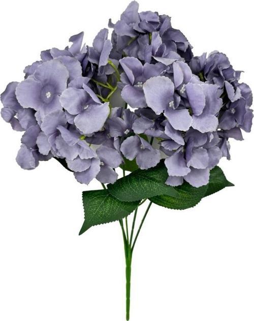 Yapay Çiçek Ortanca Çiçeği Demeti 43 cm Açık Koyu Lila