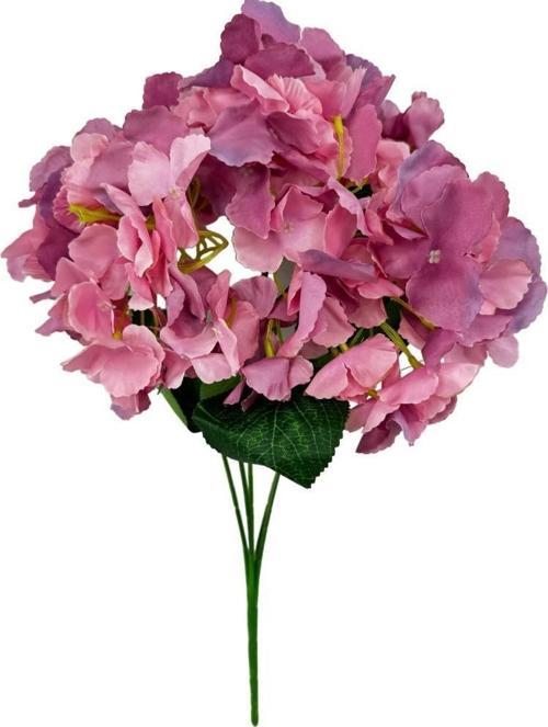 Yapay Çiçek Ortanca Çiçeği Demeti 43 cm Pembelila