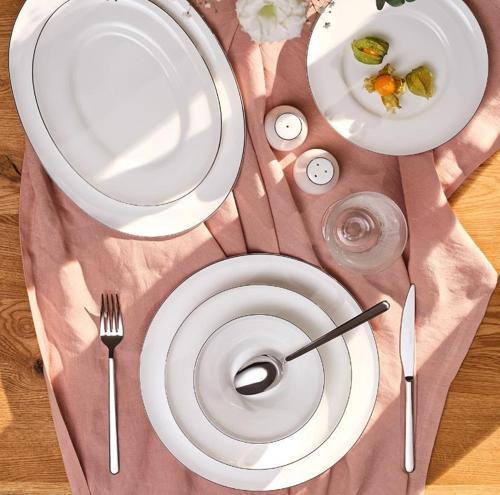Alicia Platin 60 Parça Fıne Bone Yemek Takımı
