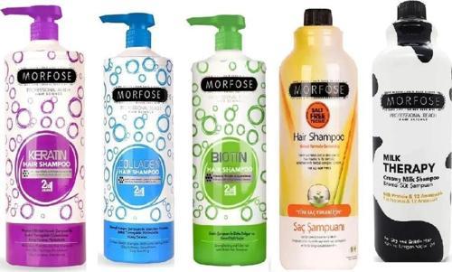 Bitkisel Milk-Keratin-Kolajen-Biotin-Tuzsuz Şampuan  Çeşitleri 1000 Ml X 5 Adet