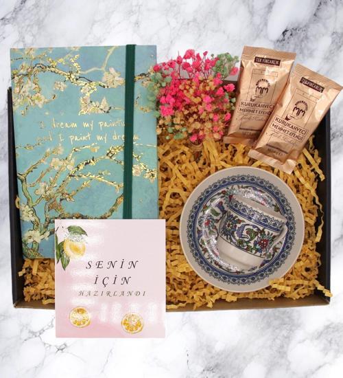 HEDİYE KUTUSU - DEFTER & KAHVE FİNCANI & KAHVE