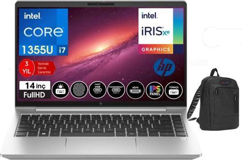 Elitebook 640 G10 Intel Core I7 1355U 16GB 256GB SSD 14" Fhd Freedos Taşınabilir Bilgisayar ELİT8A571EA05 + Weblegelsin Çanta