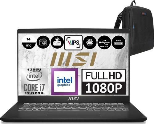 MODERN 14 Intel Core i7 1255U 16GB 1TB SSD Win11 Pro 14" Intel® Iris® Xe Graphics FHD IPS C12MO1039XTRP02+ZettaÇNT
