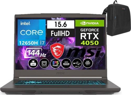 Msi Thin A15 12.nesil Core I7 12650H 64GB 512GB SSD 6GB/RTX4050 WINDOWS11PRO 15.6" 144 Hz Fhd IPS Taşınabilir Bilgisayar B12VE-1891XTRW53 + Weblegelsin Çanta