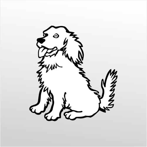 Folyo Sticker Sevimli Köpek 60cm Uzunluk
