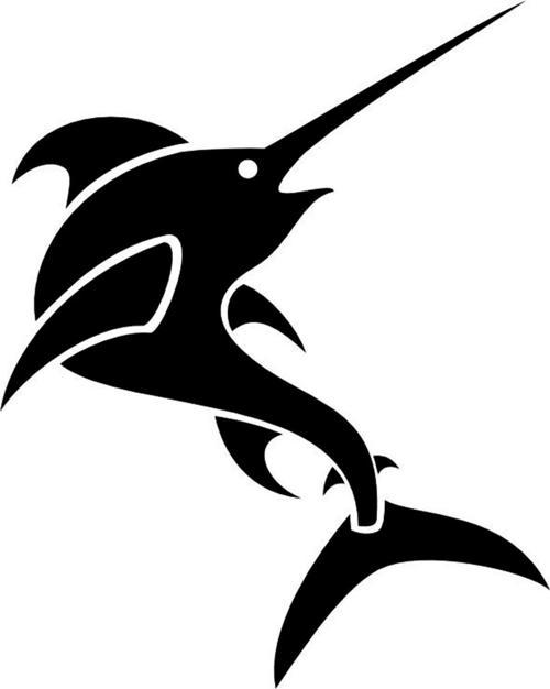 KÖPEK BALIĞI FOLYO STİCKER 70cm Uzunluk