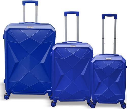 Diamond ABS Lacivert 3'lü Valiz Seti 16605