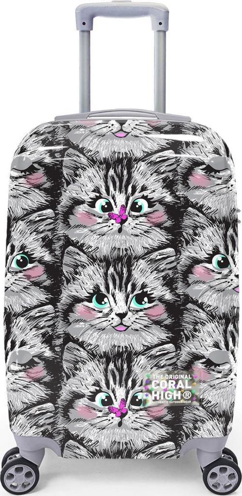 Kedi Desenli Kabin Boy Valiz (50cm) 16543
