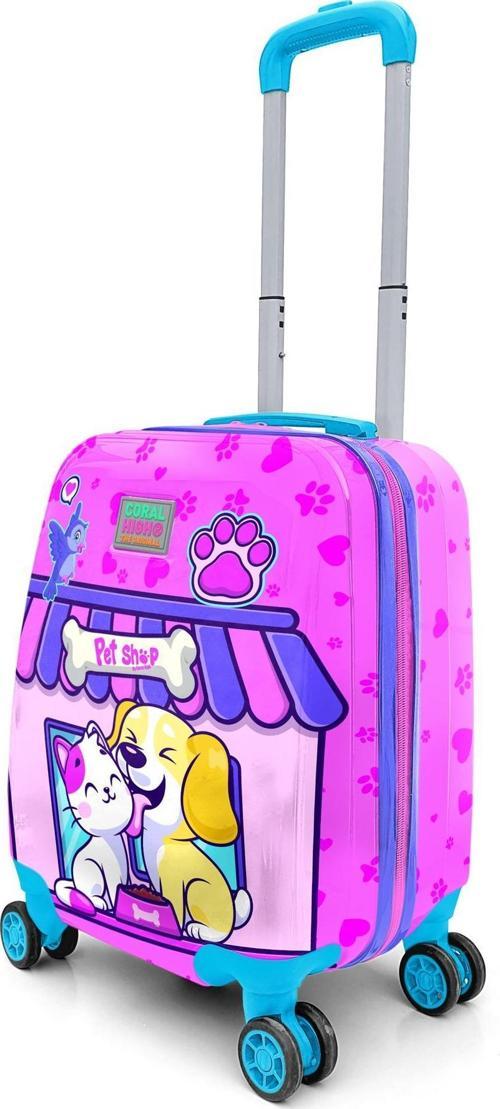 Kids Kedi Köpek Desenli Çocuk Valizi 16776