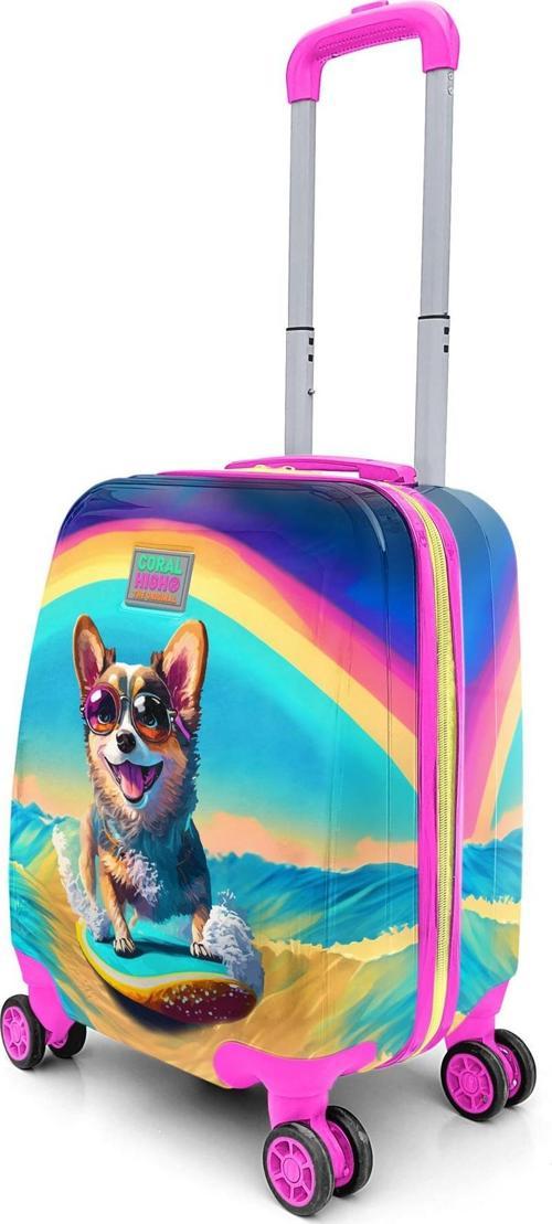 Kids Sörfçü Köpek Desenli Çocuk Valizi 16778