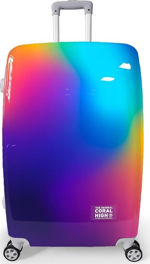 Renkli Desenli PC Büyük Boy Valiz (70cm) 16823