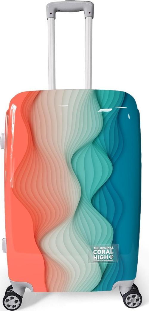 Renkli Desenli PC Orta Boy Valiz (60cm) 16802