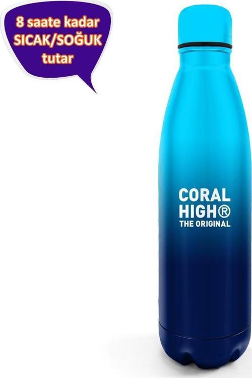 Mavi Lacivert Renk Geçişli Çelik Termos 500 ml 11934