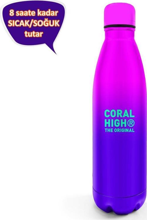 Pembe Mor Renk Geçişli Çelik Termos 500 ml 11935