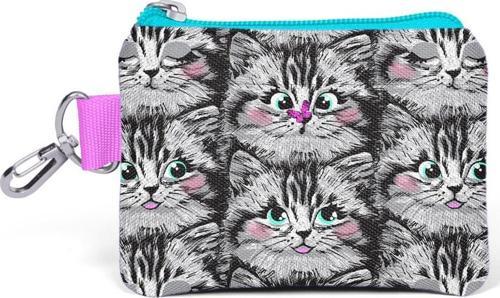 Gri Kedi Desenli Bozuk Para Çantası 21907