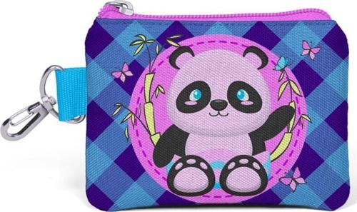 Kids Açık Pembe Mor Pandalı Bozuk Para Çantası 21759