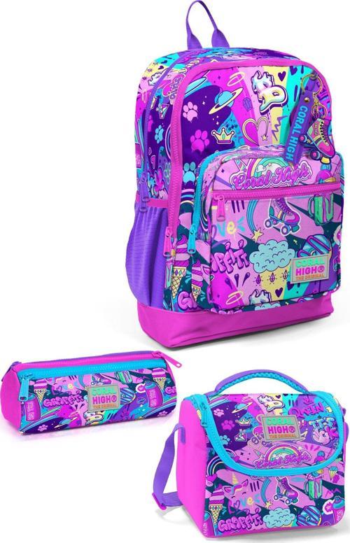 Kids Grafiti Desenli 3’lü Okul Çanta Seti SET0123760