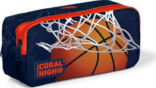 Kids Lacivert Basketbol Topu Desenli İki Bölmeli Kalem Çantası 22398